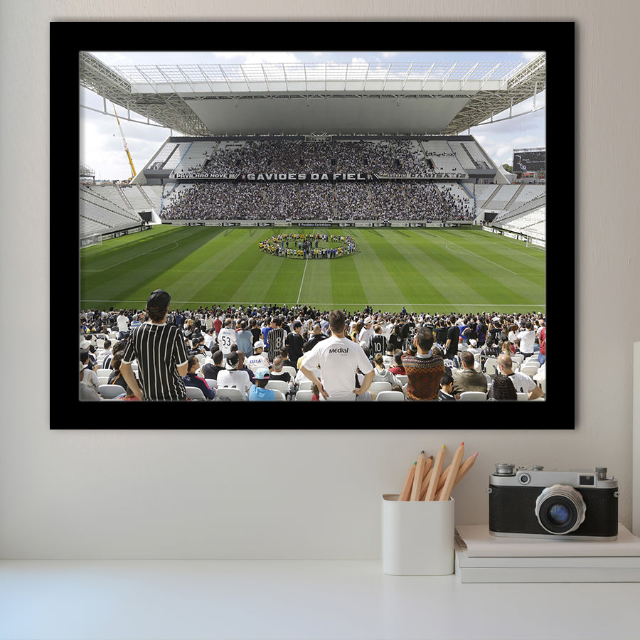 Neo Química Arena in Brazil, Stadium Canvas, Sport Art, Gift for him, Framed Art Prints Wall Art Decor, Framed Picture