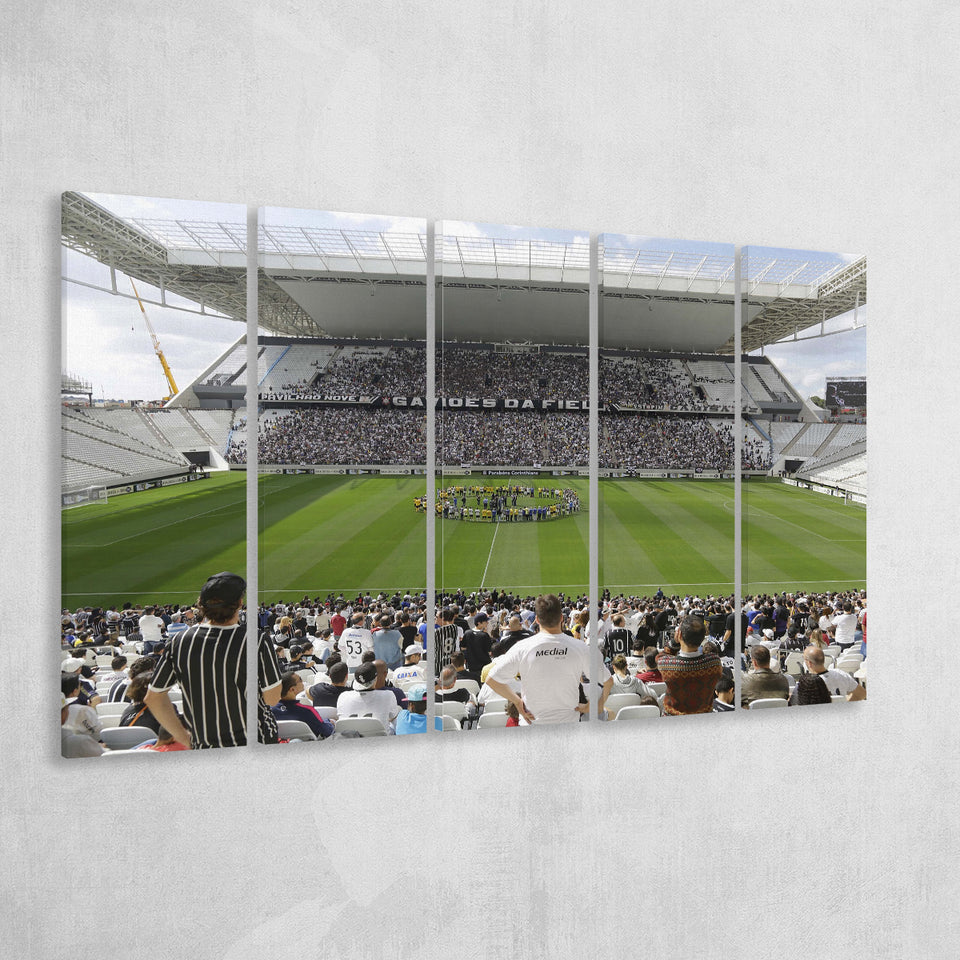 Neo Química Arena in Brazil, Stadium Canvas, Sport Art, Gift for him, Multi Panels B, Canvas Prints Wall Art Decor