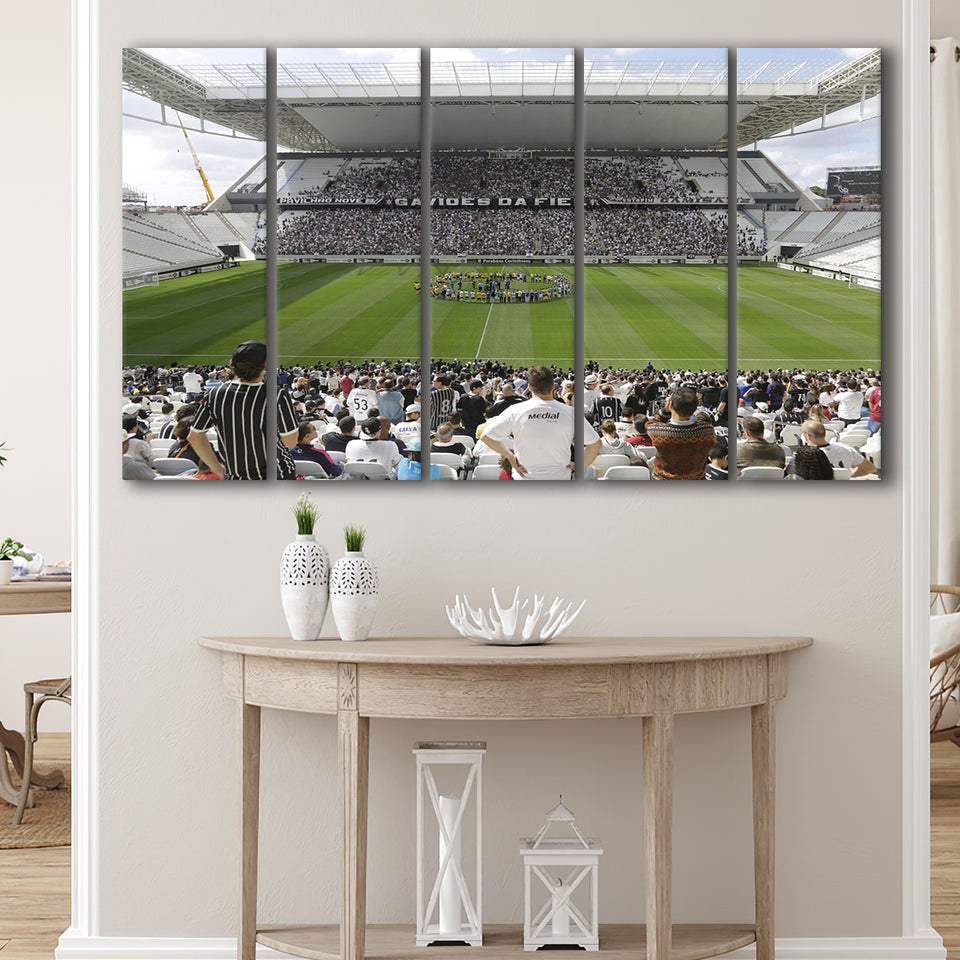 Neo Química Arena in Brazil, Stadium Canvas, Sport Art, Gift for him, Multi Panels B, Canvas Prints Wall Art Decor