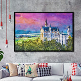 Neuschwanstein Castle Germany City Art Watercolor Framed Art Prints Wall Art Decor,Framed Picture