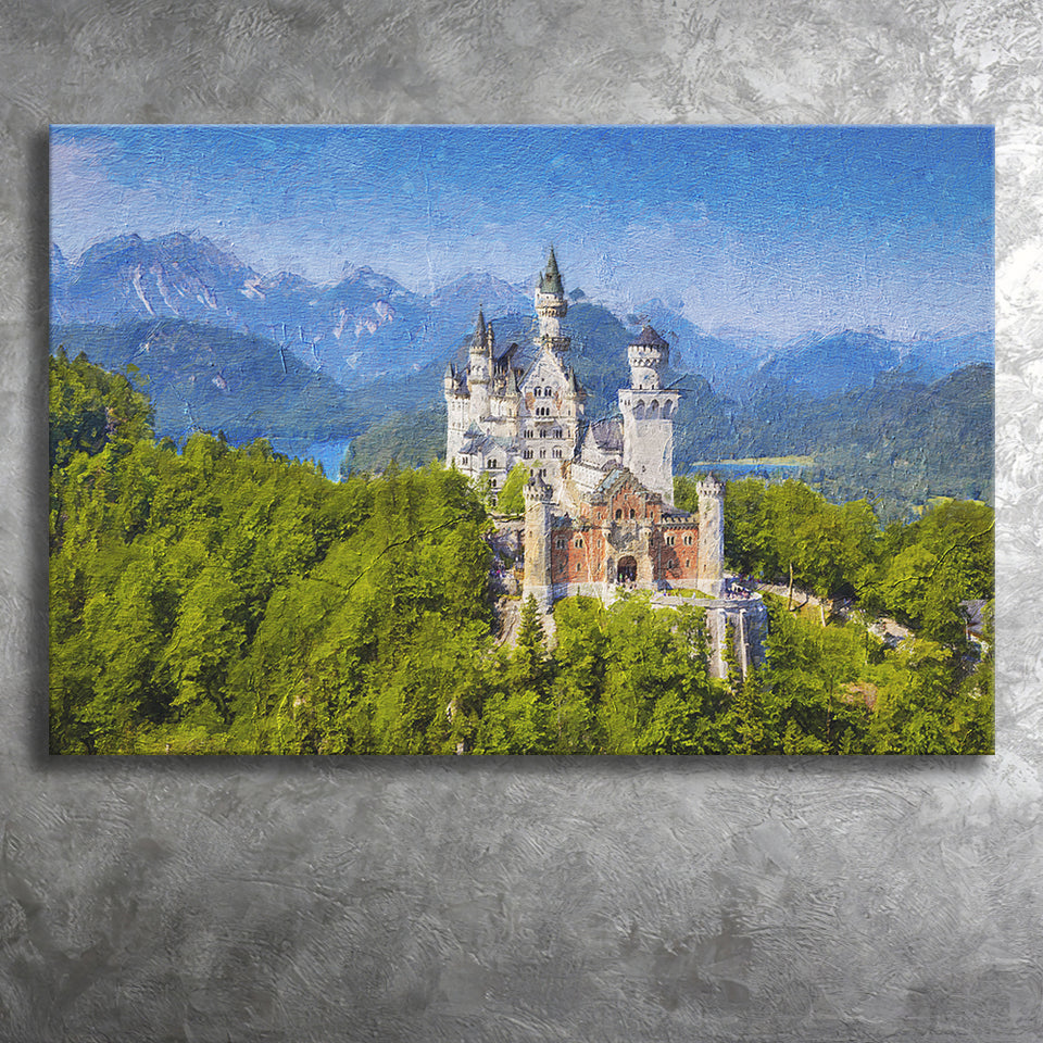 Neuschwanstein Castle Germany Canvas Prints Wall Art Decor - Paiting Canvas, Art Prints, Wall Decor, For Sale