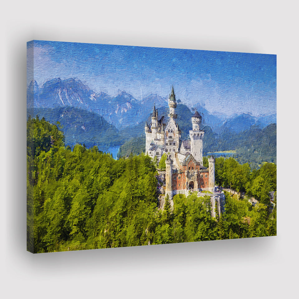 Neuschwanstein Castle Germany Canvas Prints Wall Art Decor - Paiting Canvas, Art Prints, Wall Decor, For Sale