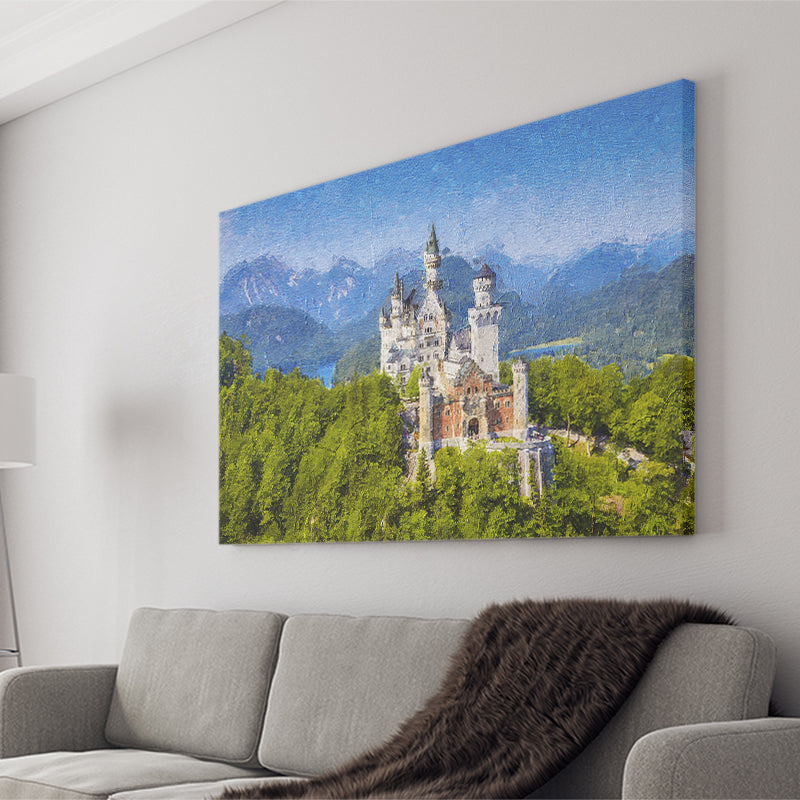 Neuschwanstein Castle Germany Canvas Prints Wall Art Decor - Paiting Canvas, Art Prints, Wall Decor, For Sale