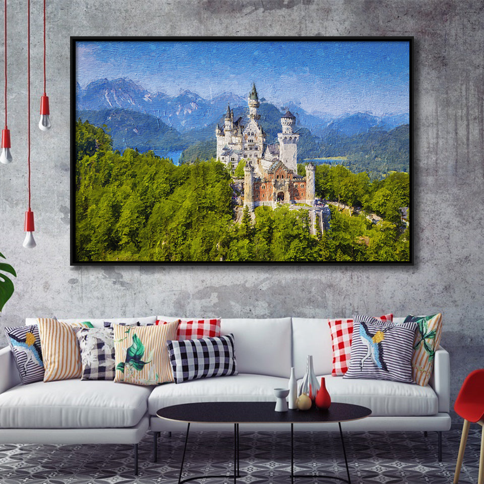 Neuschwanstein Castle Germany Framed Canvas Prints Wall Art Decor - Pa ...