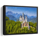Neuschwanstein Castle Germany Framed Canvas Prints Wall Art Decor - Paiting Canvas, Art Prints, Floating Frame