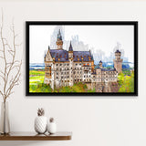 Neuschwanstein Castle, Framed Canvas Prints Wall Art Home Decor,Floating Frame, Ready to Hang