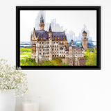 Neuschwanstein Castle, Framed Canvas Prints Wall Art Home Decor,Floating Frame, Ready to Hang