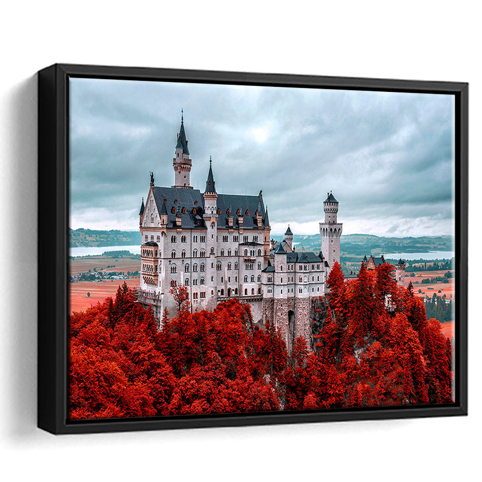 Neuschwanstein Germany Framed Canvas Prints Wall Art Decor, Framed Picture, Floating Frame