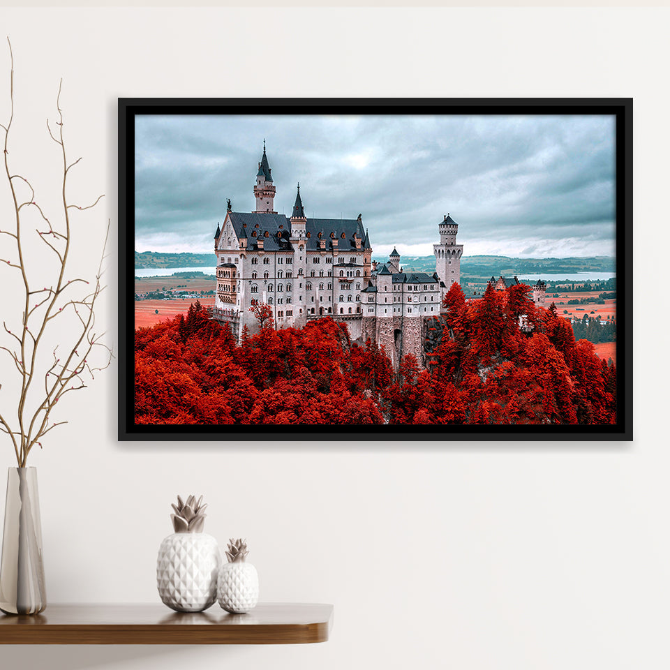 Neuschwanstein Germany Framed Canvas Prints Wall Art Decor, Framed Picture, Floating Frame