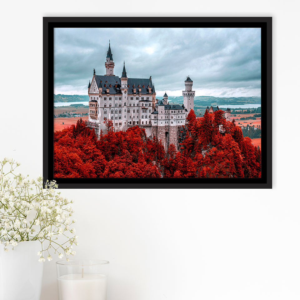 Neuschwanstein Germany Framed Canvas Prints Wall Art Decor, Framed Picture, Floating Frame