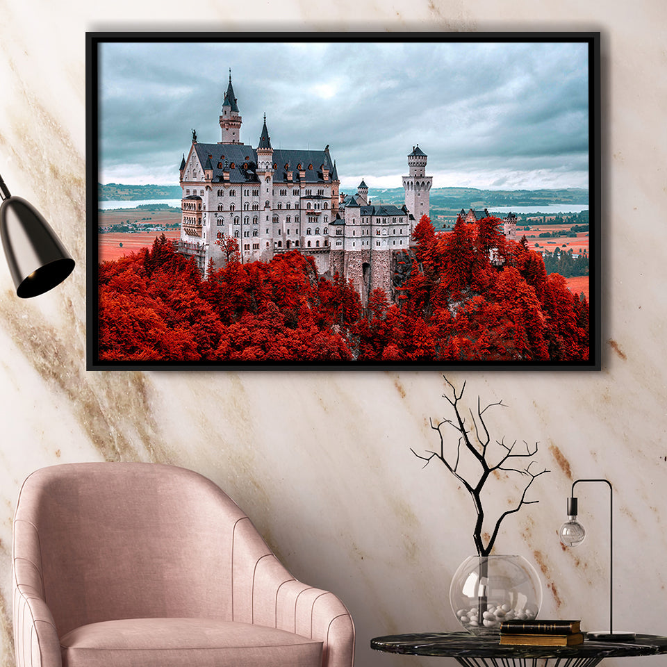 Neuschwanstein Germany Framed Canvas Prints Wall Art Decor, Framed Picture, Floating Frame