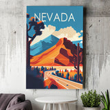 Nevada Retro Art Print ,City Art Print, Large Canvas, Canvas Print Wall Art Home Decor