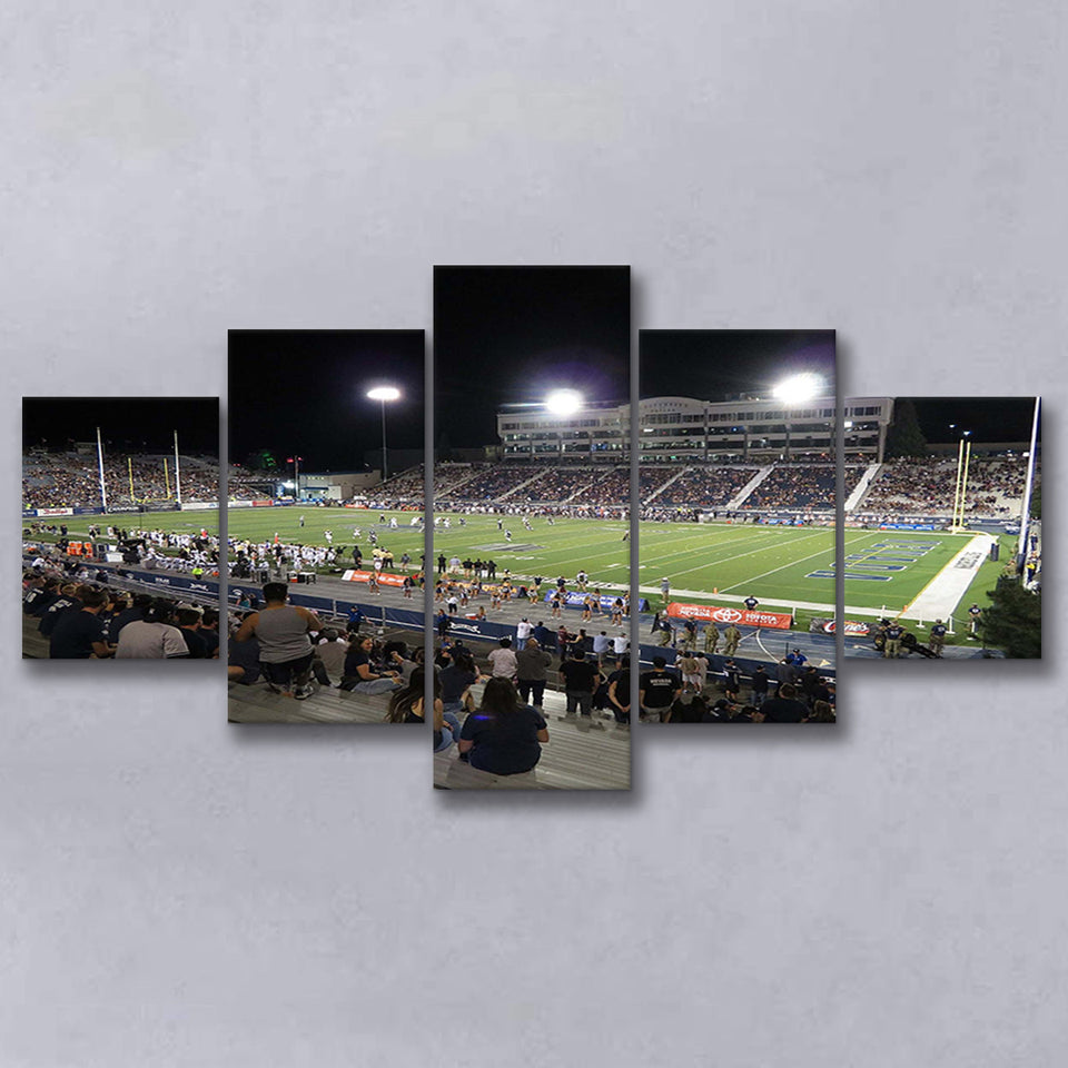 Nevada Wolf Pack Wall Art Mackay Stadium Canvas Prints,Multi Panels,Sport Stadium Art Prints, Fan Gift