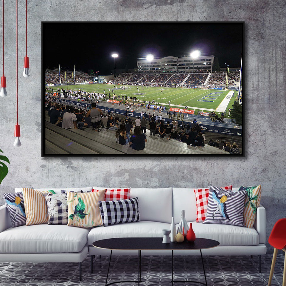 Nevada Wolf Pack Wall Art Mackay Stadium Framed Canvas Prints,Sport Stadium Art Prints, Fan Gift