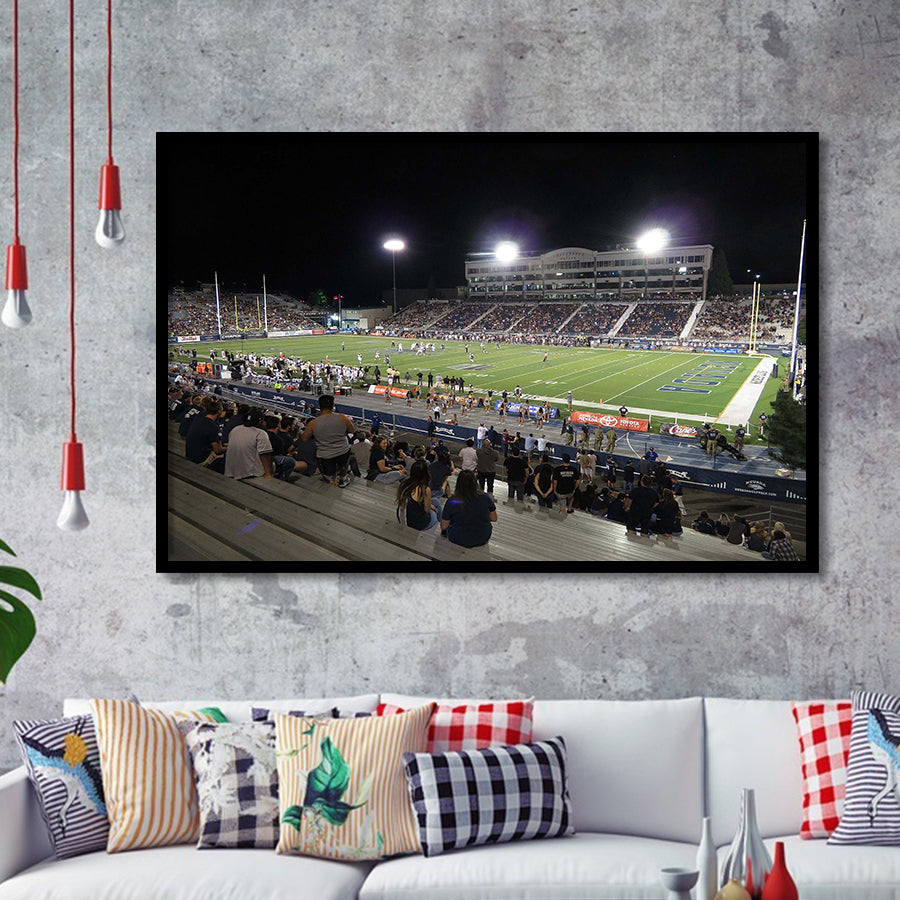 Nevada Wolf Pack Wall Art Mackay Stadium Art Prints,Sport Stadium Art Prints, Fan Gift, Wall Decor