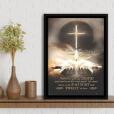 Never Give Up Hope Canvas Art Jesus Canvas Framed Canvas Prints Wall Art - Painting Canvas, Framed Picture, Home Art Decor