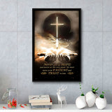 Never Give Up Hope Canvas Art Jesus Canvas Framed Canvas Prints Wall Art - Painting Canvas, Framed Picture, Home Art Decor