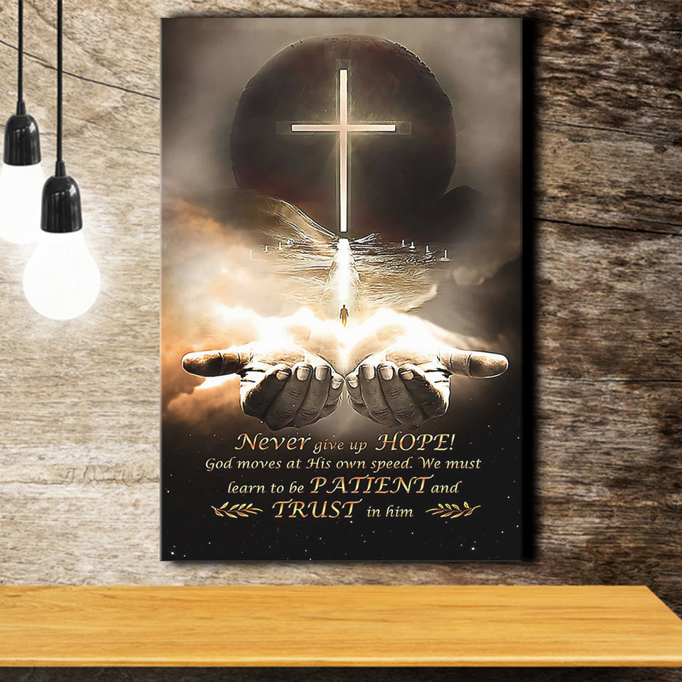 Never Give Up Hope Canvas Art Jesus Canvas Canvas Prints Wall Art - Painting Canvas, Wall Decor, Home Decor