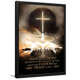 Never Give Up Hope Art Jesus Framed Art Print Wall Decor - Painting Art, Framed Picture, Home Decor