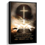 Never Give Up Hope Canvas Art Jesus Canvas Framed Canvas Prints Wall Art - Painting Canvas, Framed Picture, Home Art Decor