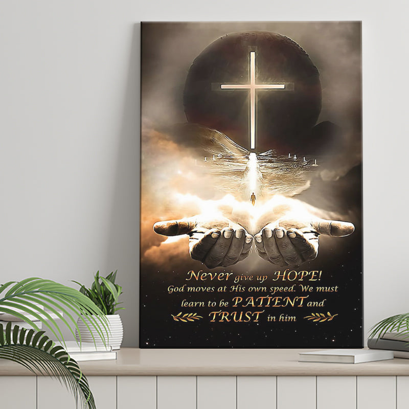 Never Give Up Hope Canvas Art Jesus Canvas Canvas Prints Wall Art - Painting Canvas, Wall Decor, Home Decor