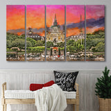 New Orleans Louisiana Jackson Square 5 Pieces Extra Large Canvas Prints Wall Art Home Decor