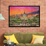 New Orleans Louisiana Jackson Square City Art Watercolor Framed Art Prints Wall Art Decor,Framed Picture