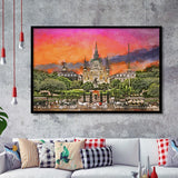 New Orleans Louisiana Jackson Square City Art Watercolor Framed Art Prints Wall Art Decor,Framed Picture