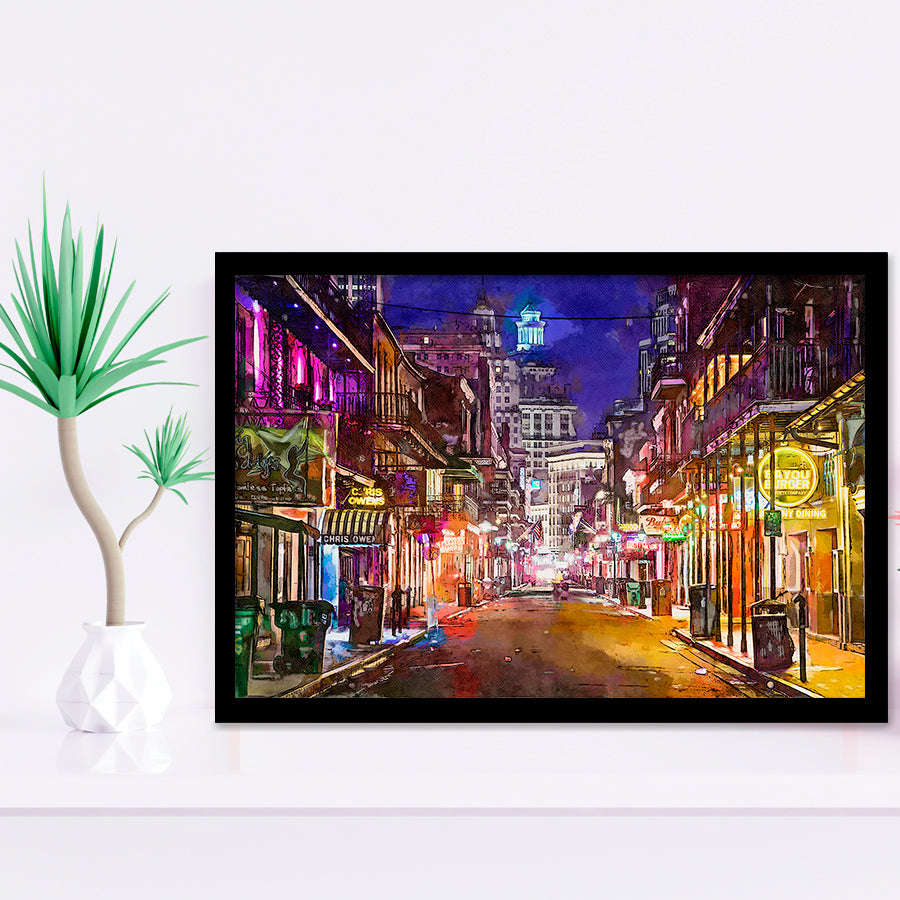 New Orleans Louisiana May V10 City Art Watercolor Framed Art Prints Wall Art Decor,Framed Picture