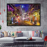 New Orleans Louisiana May V10 City Art Watercolor Framed Canvas Prints Wall Art Home Decor,Floating Frame