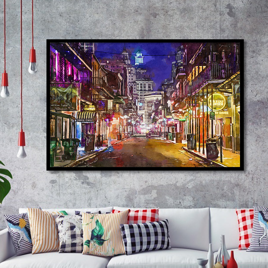 New Orleans Louisiana May V10 City Art Watercolor Framed Art Prints Wall Art Decor,Framed Picture