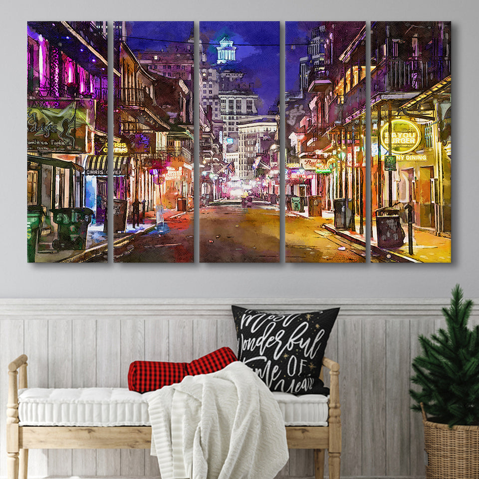 New Orleans Louisiana May V10 5 Pieces Extra Large Canvas Prints Wall Art Home Decor