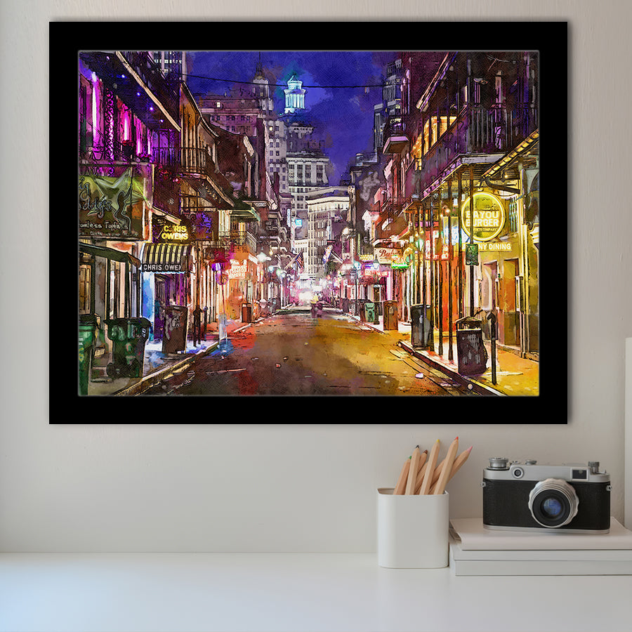 New Orleans Louisiana May V10 City Art Watercolor Framed Art Prints Wall Art Decor,Framed Picture