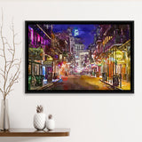 New Orleans Louisiana May V10 City Art Watercolor Framed Canvas Prints Wall Art Home Decor,Floating Frame