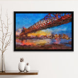 New Orleans Louisiana Usa Crescent City City Art Watercolor Framed Canvas Prints Wall Art Home Decor,Floating Frame