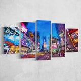 New York City April 5 Pieces Mixed Canvas Prints Wall Art Home Decor