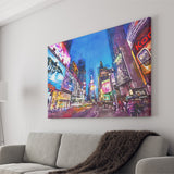 New York City April City Art Watercolor Canvas Prints Wall Art Home Decor, Large Canvas