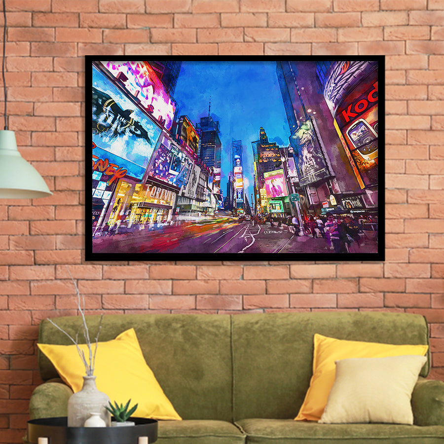 New York City April City Art Watercolor Framed Art Prints Wall Art Decor,Framed Picture