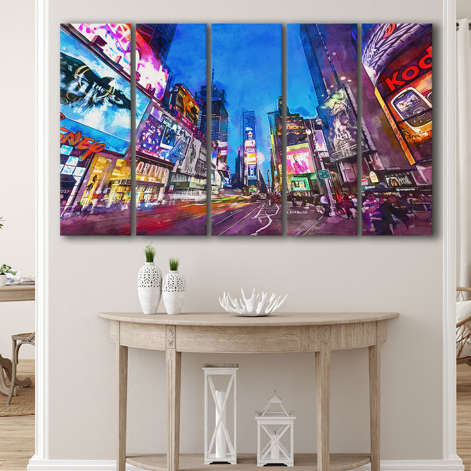 New York City April 5 Pieces Extra Large Canvas Prints Wall Art Home Decor