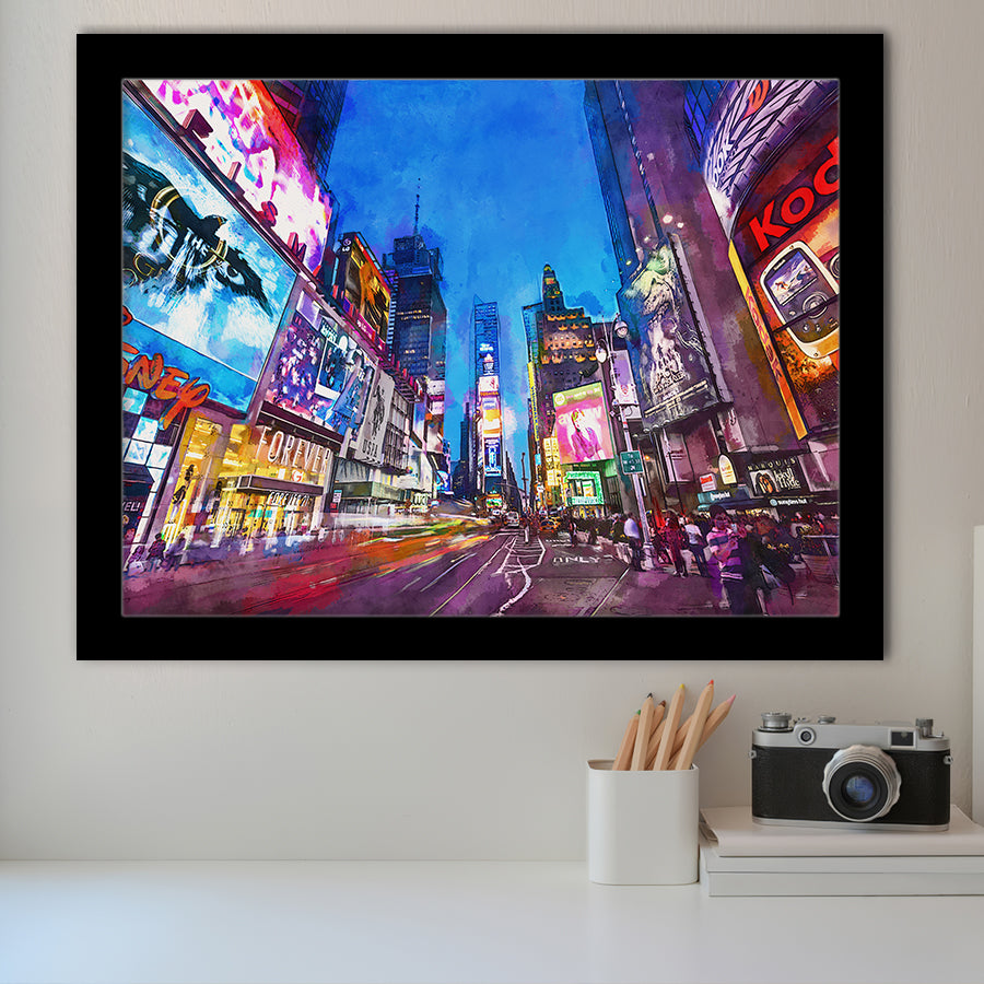 New York City April City Art Watercolor Framed Art Prints Wall Art Decor,Framed Picture