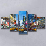 New York City Beautiful 5 Pieces Mixed Canvas Prints Wall Art Home Decor