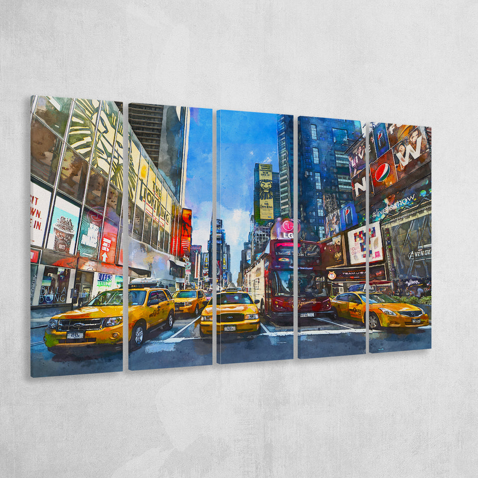 New York City Beautiful 5 Pieces Extra Large Canvas Prints Wall Art Home Decor