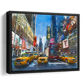 New York City Beautiful City Art Watercolor Framed Canvas Prints Wall Art Home Decor,Floating Frame