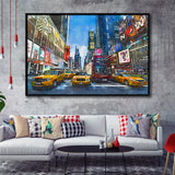 New York City Beautiful City Art Watercolor Framed Canvas Prints Wall Art Home Decor,Floating Frame