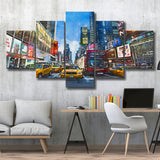 New York City Beautiful 5 Pieces Mixed Canvas Prints Wall Art Home Decor