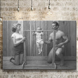 New Baby Black And White Print, Baby'S First Birthday Canvas Prints Wall Art Home Decor