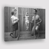 New Baby Black And White Print, Baby'S First Birthday Canvas Prints Wall Art Home Decor