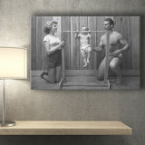 New Baby Black And White Print, Baby'S First Birthday Canvas Prints Wall Art Home Decor