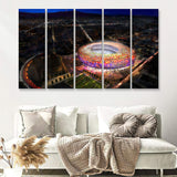 New Camp Nou Aerial View, Football Stadium 5 Pieces B Canvas Prints Wall Art - Painting Canvas,Multi Panel, Fan Gift