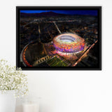 New Camp Nou Aerial View, Football Stadium Framed Canvas Prints Wall Art - Painting Canvas, Wall Decor,Floating Frame